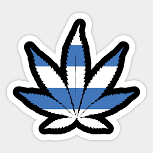 San Marino Pot Leaf Sticker